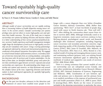 Toward Equitably High Quality Cancer Survivorship Care