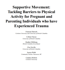 Supportive movement: Tackling barriers to physical activity for pregnant and parenting individuals who have experienced trauma