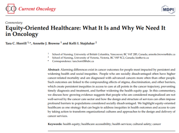 Equity-oriented healthcare: What it is and why we need it in oncology